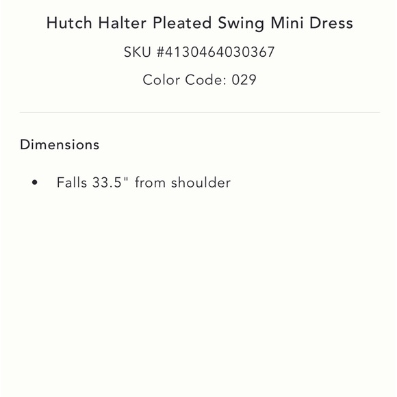 Hutch Halter Pleated Swing Mini Dress - Picture 6 of 6